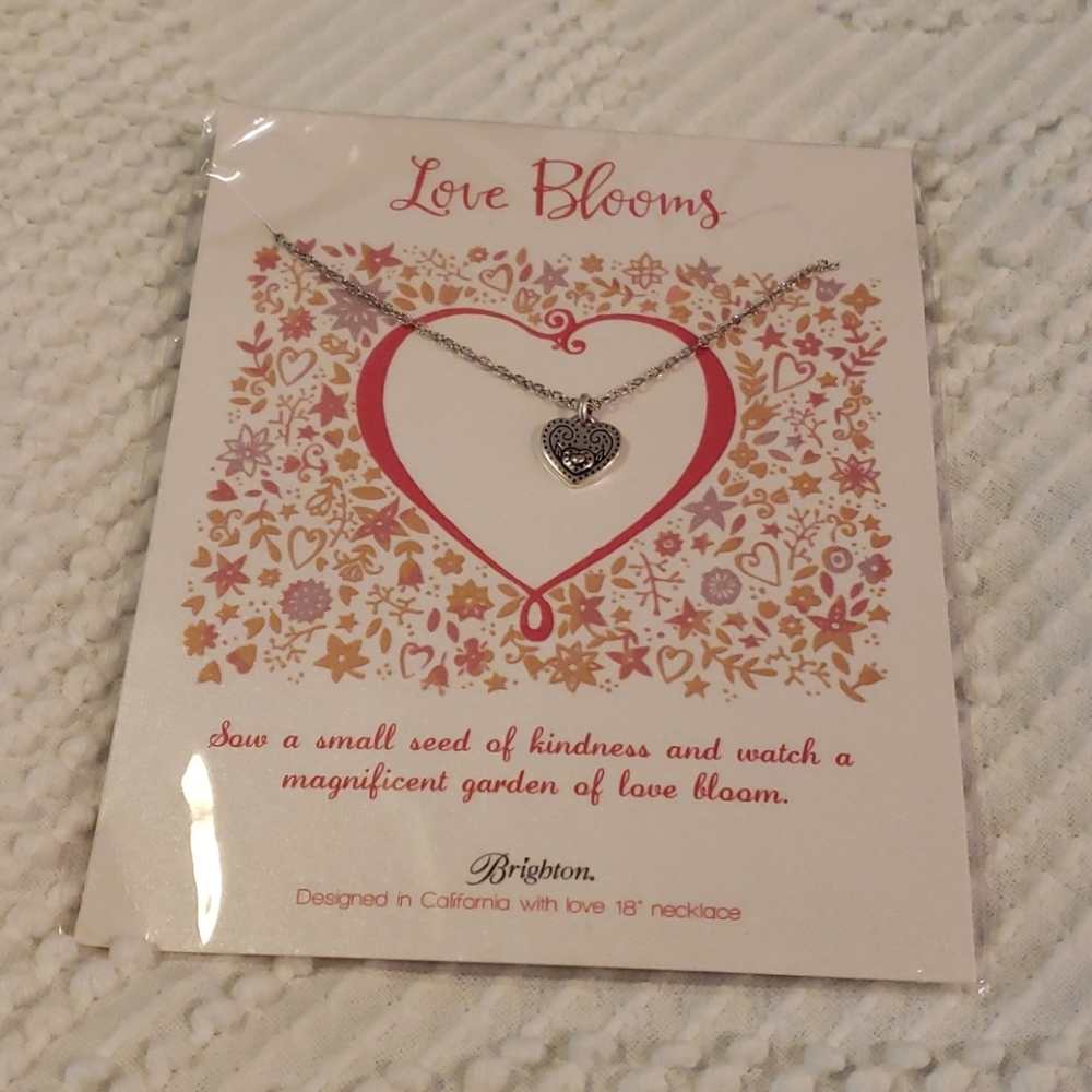 NWT Brighton Great Silver 18" Heart Necklace